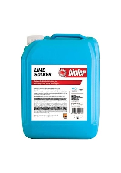 Biofer Lime Solver Bulaşık Makineleri için Kireç ve Protein Çözücü Asidik Temizleyici 5 KG