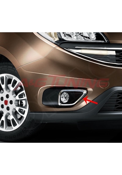 Fiat Doblo Krom Sis Farı Çerçevesi 2015 Üzeri Paslanmaz Çelik N11.6481