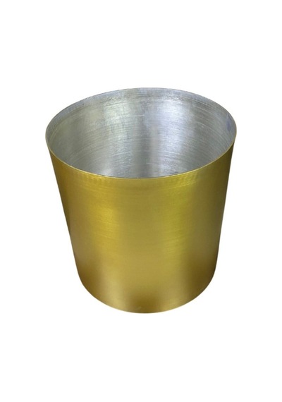 Cihan Çiçekçilik Gold Galvaniz Saksı 30x30 Paslanmaz Gold