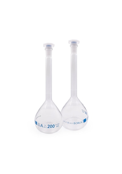 Borox Cam Balon Joje 200 Ml - Pp Tıpalı - Class A Sertifikalı - Cam Flask - 2 Adet/paket