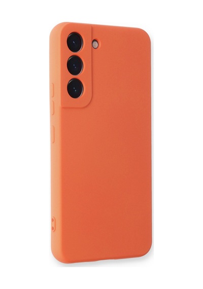 Galaxy S23 Kılıf Nano İçi Kadife Silikon - Turuncu