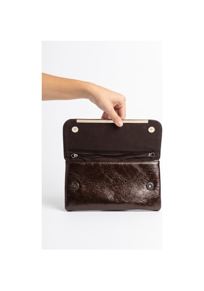 441 Kahverengi Kadın Clutch Çanta