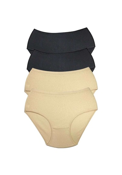 4 Adet Kadın Yüksek Bel Ribana Bato Külot S014 Beden: Xl Standart