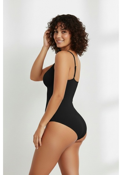 Mistirik Mamey Çıtçıtlı Zıbın Korse Extra Push Up Etkili Siyah Renk10
