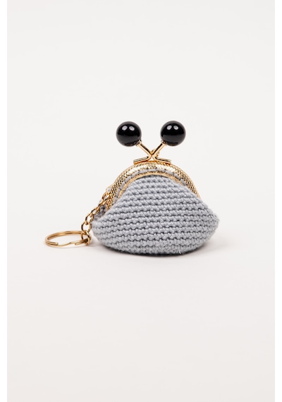 Fabric Craft Bag Mini Bozuk Para Cüzdanı Anahtarlık Klipsli Buz Mavisi