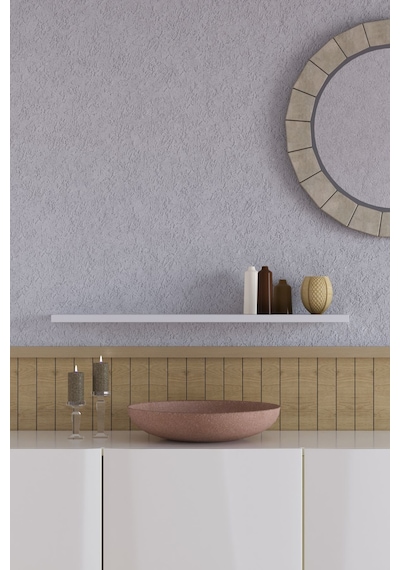 Yankı-BYEG 70 cm Mat Beyaz Mdf Gizli Bağlantı Uçan Duvar Rafı Kitaplık