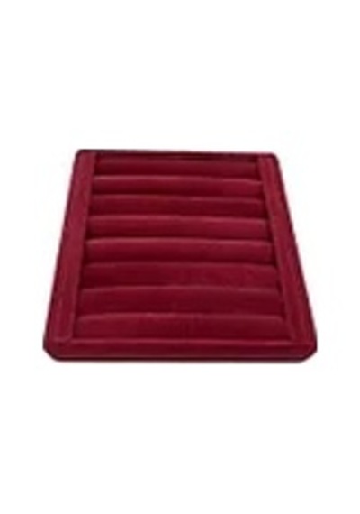 Yerli Üretim Süet Kumaş Bordo Renk 15 Cm / 15 Cm Yüzük Sergileme Standı Çok Renkli