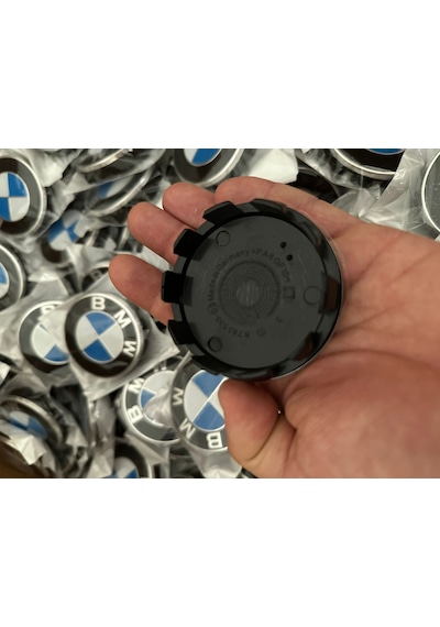 Bmw 68mm Jant Göbeği 4lü Set F30 Uyumlu Metal Kabartmalı Logo
