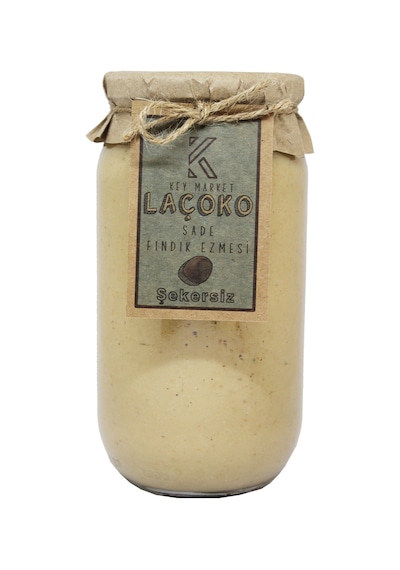 Laçoko Şekersiz Katkısız Glutensiz Vegan Doğal Sade Fındık Ezmesi 1 KG