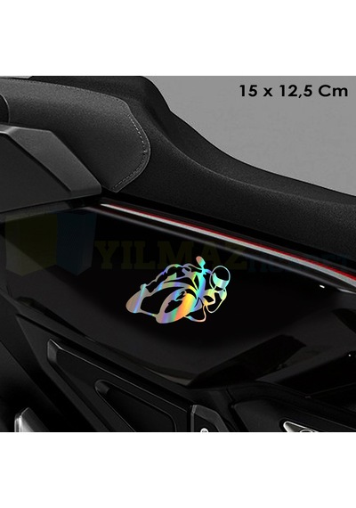 Yanlayan Motor Hologram Motosiklet Oto Sticker Çıkartma Etiket