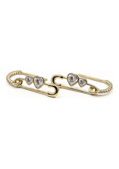 Zirkon Taşlı Modern Ataç Model Xuping Küpe - Gold çok renkli