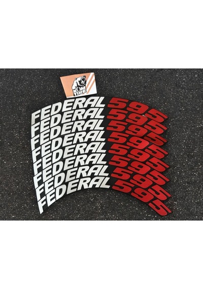 Federal 595 Motorsiklet Ve Otomobil Araç Lastik Yazısı 3.5 Cm 8 Adet Yapıştırıcı Arma Sticker
