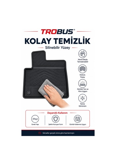 Trobus Fiat Doblo 2023-2026 Panelvan 2d Havuzlu Paspas 2 Parça Ön Takım