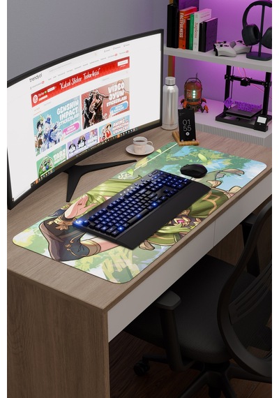 Collei Genshin Impact Anime Gacha V1 - 90x40 Xxl Gaming Mouse Pad Fare Altlığı