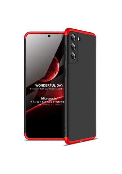 Microsonic Samsung Galaxy Uyumlu S21 Kılıf Double Dip 360 Protective