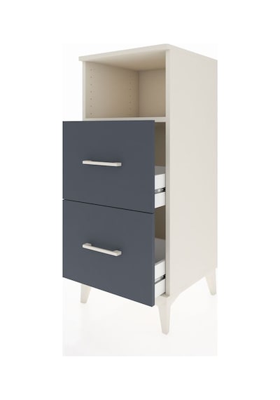 Hyperion Komodin Tek Raflı 2 Çekmeceli 44x44x106 Aytaşı-antrasit Aytaşı