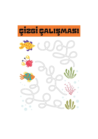Okul Öncesi En Süper Çizgi Çalışmaları Yaz-sil