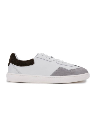 Tamer Tanca Erkek Hakiki Deri Beyaz/taş Süet Sneakers & Spor Ayakkabı 1111 10125 Erk Ayk Y25 Off Whıte/tas Suet Beyaz