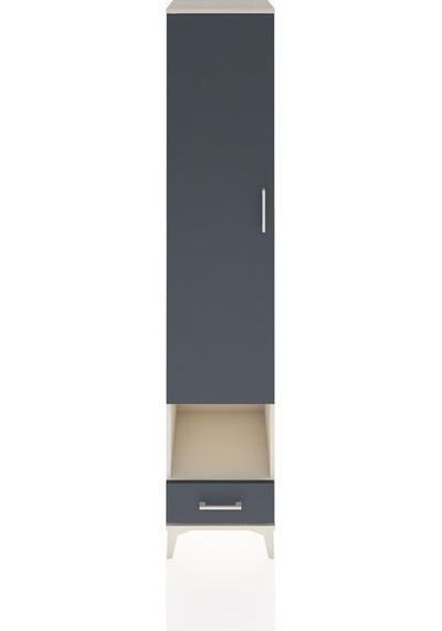 Hyperion Dolap 4 Raflı Tek Çekmeceli Tek Askılı 44x44x221 Aytaşı-antrasit Aytası