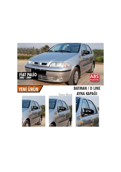 Sts Oto Aksesuar Fiat Palio 2003-2009 Uyumlu Batman Yarasa Ayna Kapağı Piano Black Abs Plastik (01)