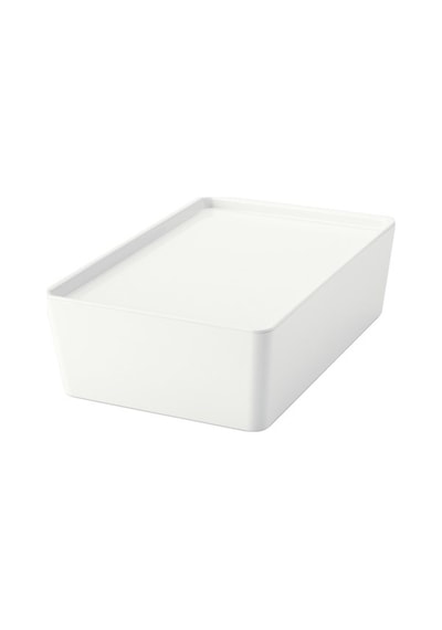 Kapaklı Saklama Kutusu Beyaz Ikea Ölçü 18X26X8 Cm Çekmece Içi Düz