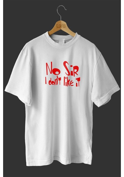 Noıssey -wed Nos Ir I Dont Like It Tasarım Baskılı Oversize T-shirt Tişört Beyaz