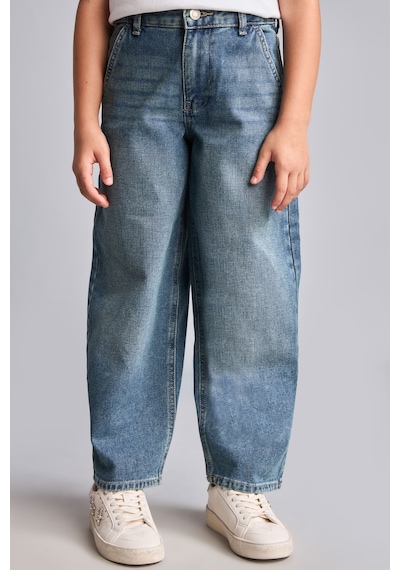 Defacto %100 Pamuk Baggy Fıt Jean Pantolon Kız Çocuk H6244a826aunm28 Mavi-nm28