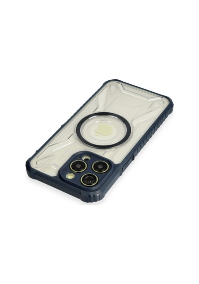Apple iPhone Uyumlu  13 Pro Max Uyumlu Kılıf Prag Magneticsafe Kapak - Lacivert