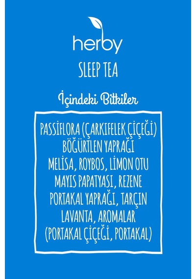 Herby Sleep Tea Uyku Karışık Bitki Süzen Poşet Çay 4'lü 20 x 2 G