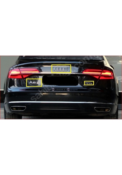 Audi A8 L Ve Tfsı Bagaj Yazısı Ve Bagaj Arması Seti 3'lü Paket