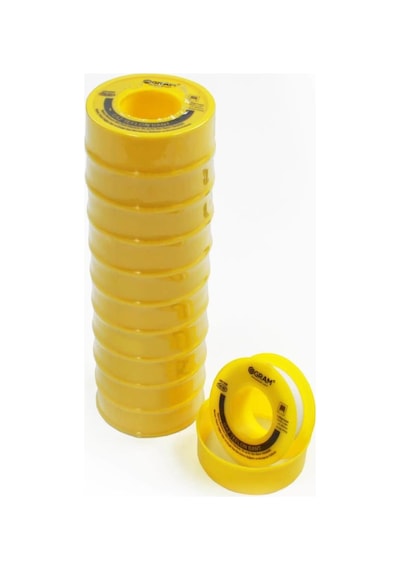 Gram Doğalgaz Teflon Bant Sızdırmazlık Bandı 12 mm x 8 Mt 250 Adet - YERLİ ÜRETİM