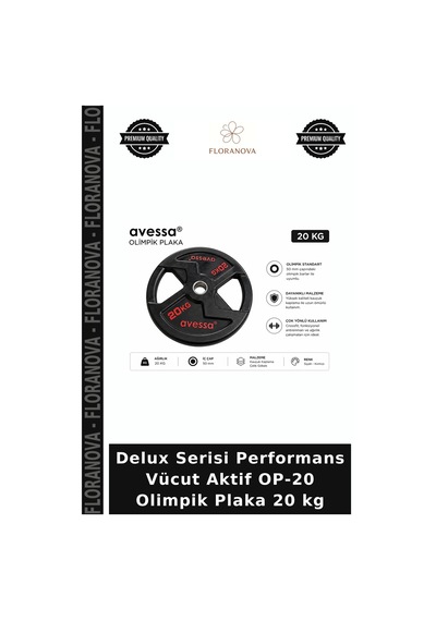 Delux Serisi Performans Vücut Aktif Op-20 Olimpik Plaka 20 Kg