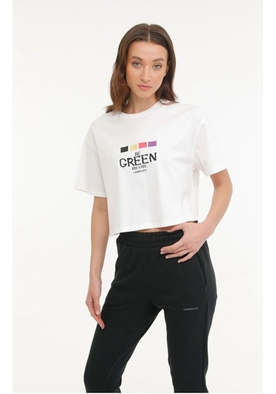 Lumberjack Wl Vanılla 11md1056 Ekru Kadın Kısa Kol T-shirt Ekru