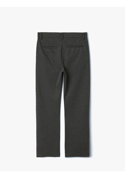 Koton Viskon Karışımlı Chino Cep Detaylı Tapered Fit Pantolon Antrasit 5sam40017hk Antrasit