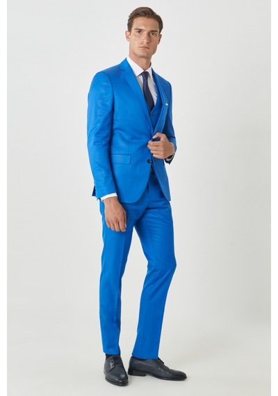 Ac&Co / Altınyıldız Classics Erkek Saks Ekstra Slim Fit Dar Kesim Mono Yaka Pick Desenli Yelekli Takım Elbise Saks Ac&Co / Altınyıldız Classics Erkek Saks Ekstra Slim Fit Dar Kesim Mono Yaka Pick Desenli Yelekli Takım Elbise Saks