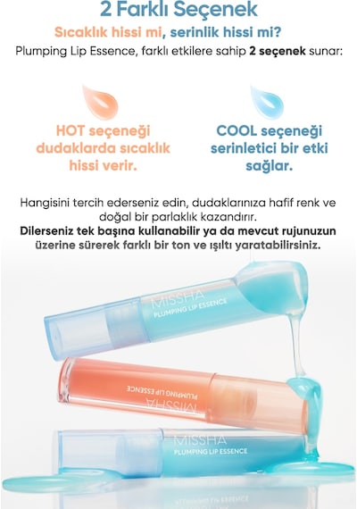 Dolgunlaştırıcı Etkili Dudak Bakım Esansı Plumping Lip Essence No.1 Hot 01