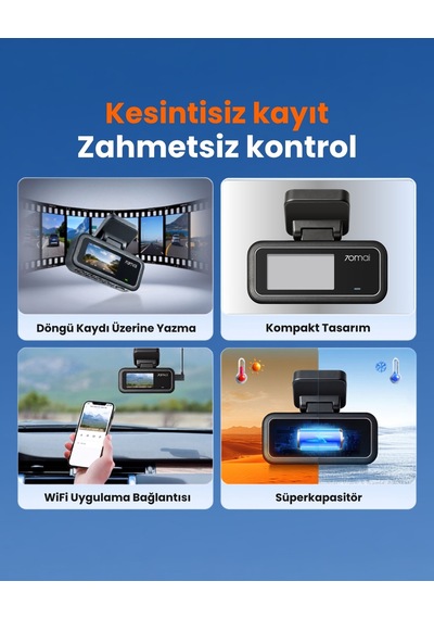 70mai A410 Neo Ön Kamera + Rc21 Arka Kamera