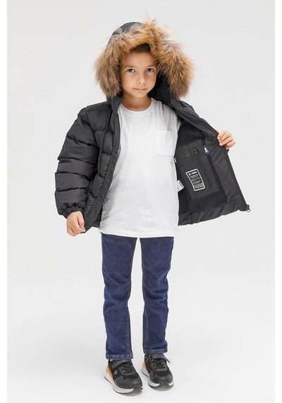 Benittokids Erkek Çocuk Natürel Kürklü Mont 51289 Lacivert