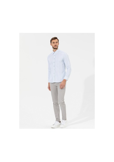 Pierre Cardin Lacivert Slim Fit Kanvas Pantolon 50265904-vr033 Gri