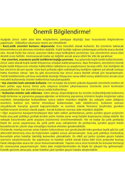 Yoldaş Takmatik 8'li Gold Takmatik Kar Zinciri Suv Ve Binek İçin