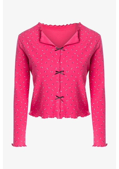 Kadın Pamuklu Çıtır Çiçek Desenli Baby Overloklu Fiyonk Detaylı Uzun Kollu Pijama Takımı Çok Renkli Kadın Pamuklu Çıtır Çiçek Desenli Baby Overloklu Fiyonk Detaylı Uzun Kollu Pijama Takımı Çok Renkli