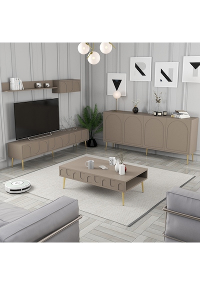 Variant Lyon 3 Lü Salon Takımı - Atlas / Altın