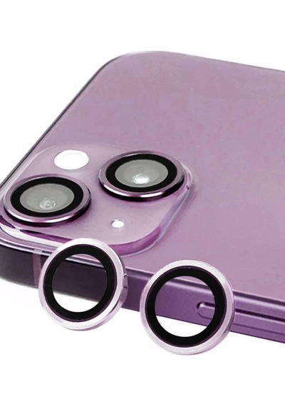 Newface Apple İphone 14 Plus Raze Metal Kamera Lens - Mor