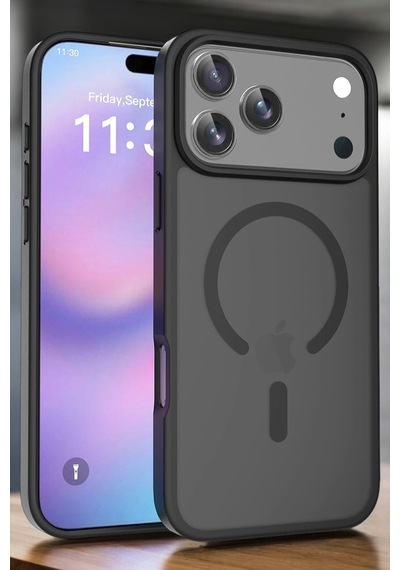 Apple iPhone 17 Pro Max Uyumlu Kılıf Renkli Buzlu Tasarım Sararmaz Magsafe Uyumlu Kılıf