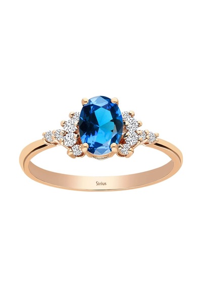 Sirius Pırlanta Ve London Blue Topaz Taşlı Ilayda Yüzük 0847R0026