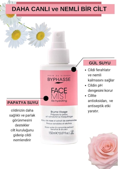 Byphasse Canlandırıcı ve Nemlendirici Yüz Spreyi 150 ML