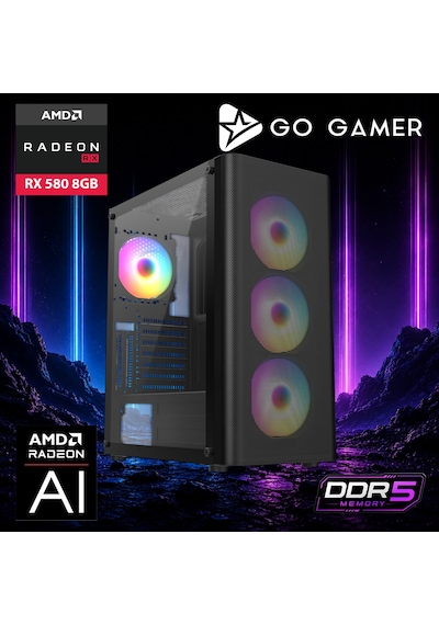 Go Gamer AE353D R7-7700 16 GB 1 TB SSD RX580 8 GB 24" Free Dos Oem Paket Masaüstü Oyuncu Bilgisayarı