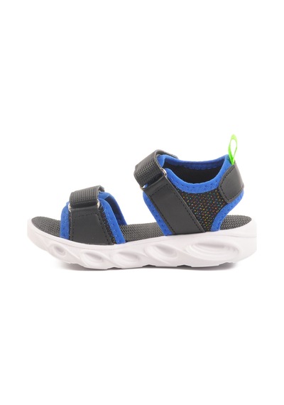 Mavi Cırtlı Işıklı Erkek Çocuk Spor Sandalet 018127 P Mavi