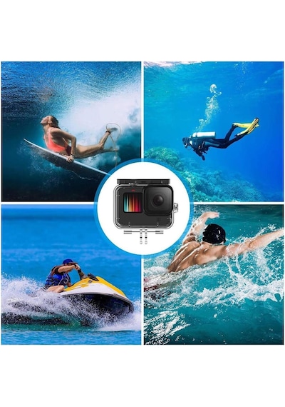 Gopro Hero 12 Hero 11 Hero 10 Hero 9 Waterproof 60 M Su Geçirmez Muhafaza Kılıf Gplus GO209 Çok Renkli