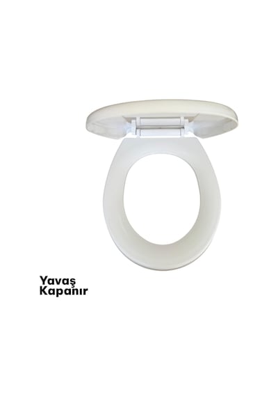 Klozet Kapağı, Akdeniz Modeli Duroplast Malzeme, Beyaz, Oval, Yavaş Kapanır Ve Normal Kapanır Model, Tak Çıkar Me Diğer